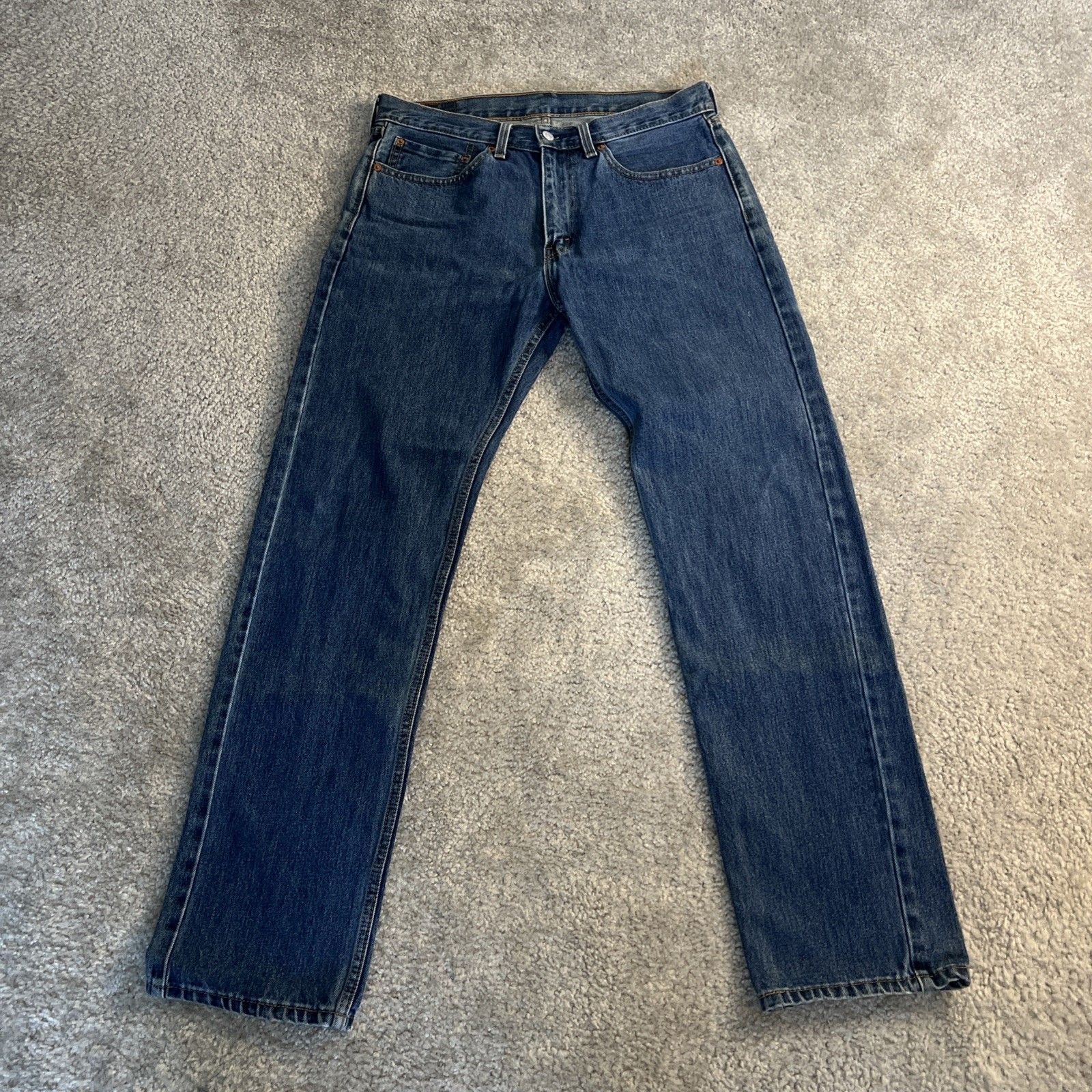 Levi's 505 Men's Jeans 34x34, Blue, Regular Fit, Straight Leg